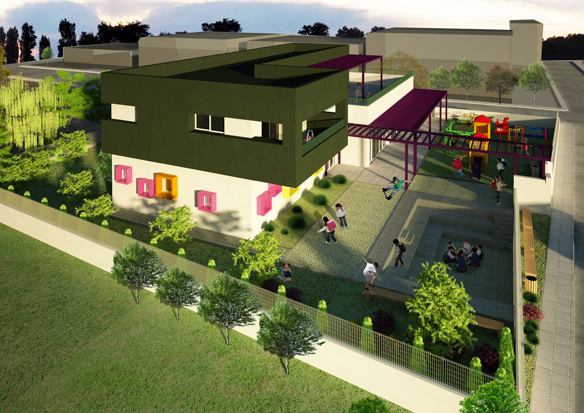 Bioclimatic Kindergarten In Markopoulo Greece Aands Architects